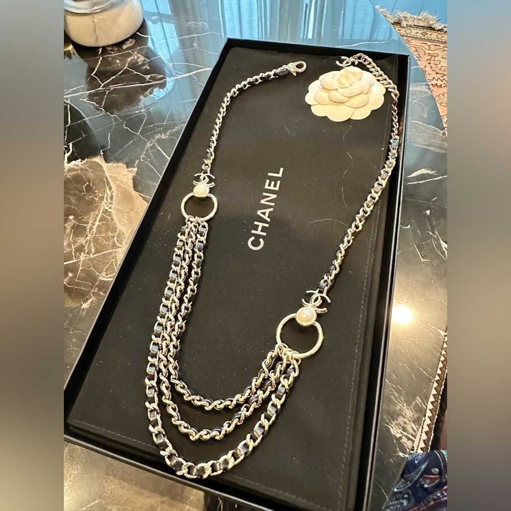 Chanel three strand necklace. 1000% authentic